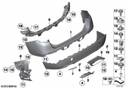Rechts Catadioptric für BMW E84 (OEM 63212990864). Original BMW