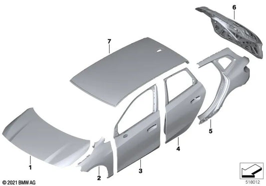 Porta anteriore sinistra per BMW U06 (OEM 41009627087). BMW originale.
