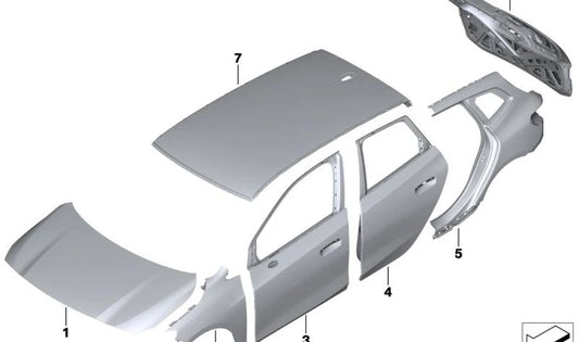 Película exterior de techo OEM 41009630390 para BMW Serie 2 Active Tourer U06 (2020–2025). Original BMW.