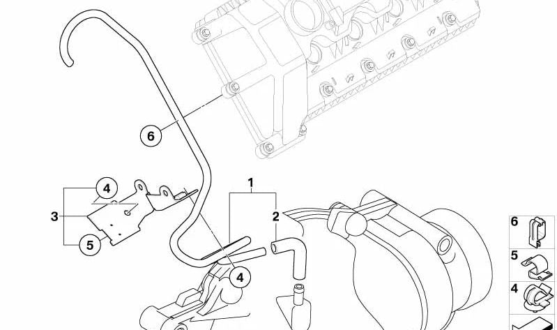 Tubo de ventilación diferencial OEM 31507524550 para BMW X5 E53 4.4i y 4.8is. Compatible con modelos FB61, FB62, FB63, FA01, FA02 y FA03. Original BMW.