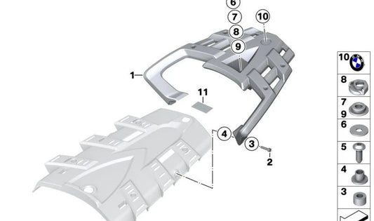 Casquillo OEM 46637684768 para motos BMW R1200GS (K25), G450X (K16). Original BMW Motorrad.
