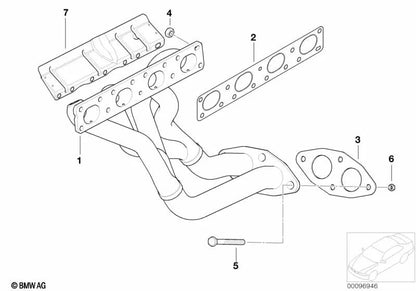 Vite alla testa esagonale per BMW Series 3 E36, E46, Serie 5 E39, E60, E61, 7 E38 Series, E65, E66, X3 E83, X5 E53, Z4 E85 (OEM 11621427586). BMW originale