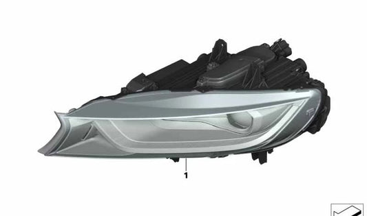 Faro delantero derecho con luz láser OEM 63117446814 para BMW I12 e I15. Compatible con modelos: I12 (i8) e I15 (i8 Roadster). Original BMW.
