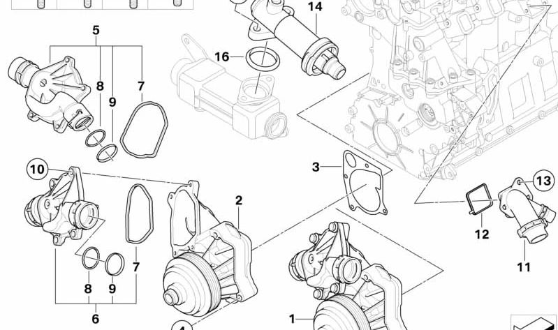 Termostato con conector OEM 11512247269 para BMW E39 (Serie 5) y E38 (Serie 7). Compatible con sistemas de refrigeración. Recambio original BMW.