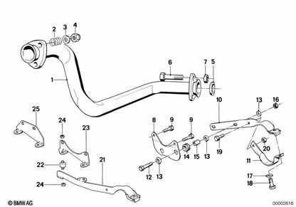 Estribo OEM 18211175696 para BMW Serie 5 E28 524 TD (manual y automático). Original BMW.