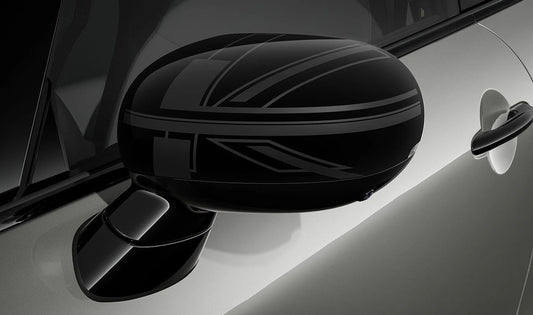 Linke Außenspiegelkappe Heritage Design OEM 51165B339A7 für MINI F66, F65, Cabrio F67, Countryman U25. Originaler MINI.