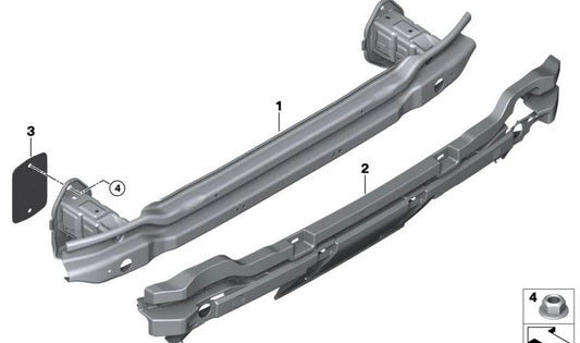 Rear right swing shock absorber for BMW G87 (OEM 51127889304). Original BMW