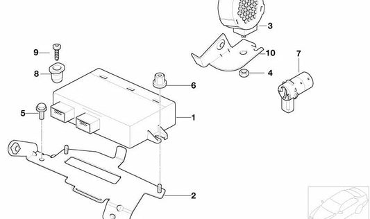 Sensor de ultrasonidos trasero Dark Silver OEM 66206917551 para MINI R50, R53, Cabrio R52. Original MINI.