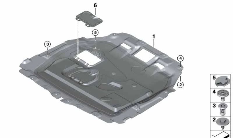 Tapa de servicio OEM 51757414881 para BMW F40, F44. Original BMW.