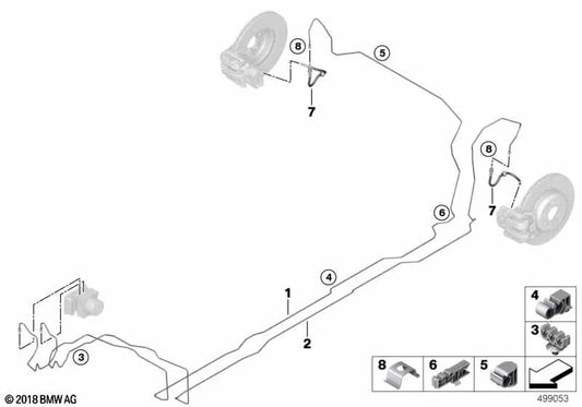 Rohrleitung para BMW Série 3 G20, G20N (OEM 34306893953). BMW original