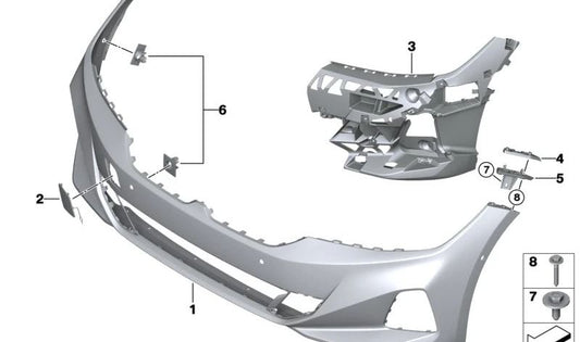 Suporte direito para BMW Série 3 G20N, G21N (OEM 51115A1BF62). BMW original