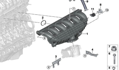Soporte para mazo de cables OEM 11617560184 para BMW E82, E88, E90, E91, E92, E93, E60, E61, F01, F02, E71, E89. Original BMW.