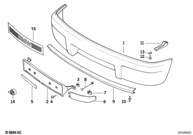 Left cover for BMW 8 Series E31 (OEM 51112253001). Original BMW