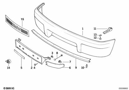 Left cover for BMW 8 Series E31 (OEM 51112253001). Original BMW