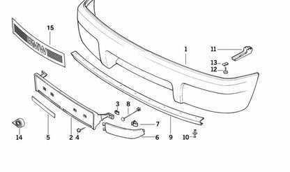 Cinta de sujeción OEM 51111973721 para BMW E30, E90, E92, E93, E34, E60, E61, F10, F11, E63, E64, E32, E38, E65, E66, E31. Original BMW.
