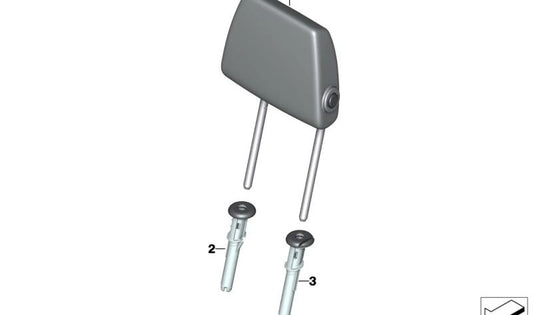 Reposacabezas trasero de cuero OEM 52207950533 para BMW i3 e i3s (I01) 120Ah y 120Ah Rex. Modelos compatibles: I01 (i3/i3s) del 02/2018 al 06/2022. Color: dark truffle. Original BMW.