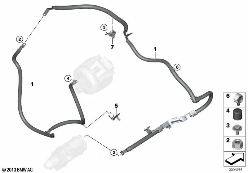 Generator-Starter-Support Point Cable B+ for BMW X3 F25, X4 F26 (OEM 12428577243). Original BMW