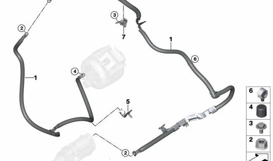 Generator-Starter Cable for BMW X5 F15, F85, X6 F16, F86 (OEM 12428641785). Original BMW