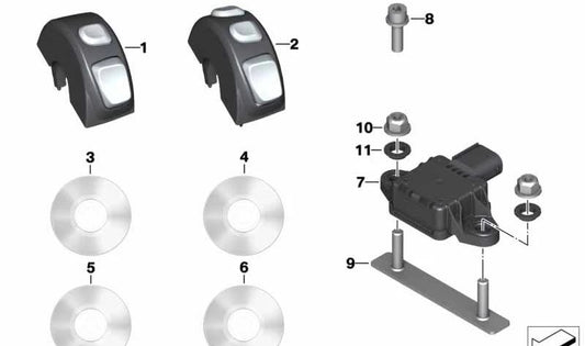 Soporte sensor de velocidad OEM 61358556788 para motos BMW R1200GS, R1250GS, F750GS, F850GS... y más. Original BMW Motorrad.