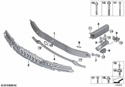 Amortiguador delantero para BMW Serie 4 F32, F33, F36 (OEM 51117289912). Original BMW