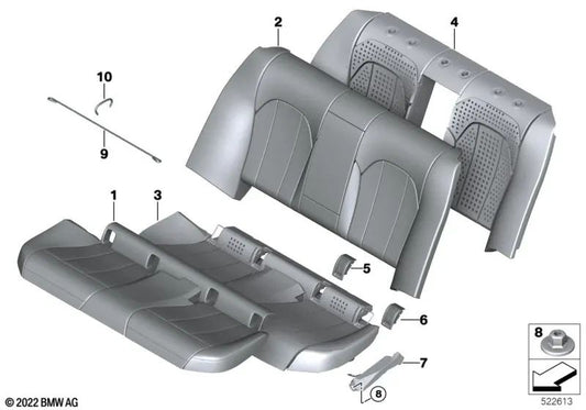 Capa de assento de couro sintético para BMW Série 3 G28, G28N (OEM 52107910518). BMW originais.