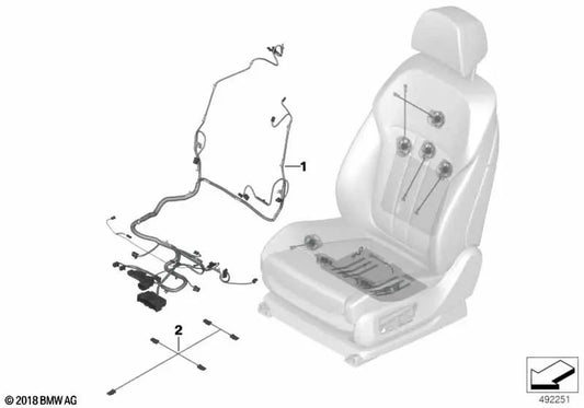 Kabeado Del Seatdo para BMW X5 G05, X7 G07 (OEM 61128714189). BMW original