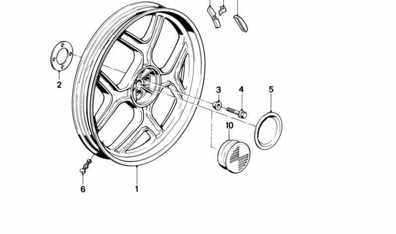 Arandela distanciadora trasera OEM 36312312920 para motos BMW K100 LT, K100 RS, K100 RT. Original BMW Motorrad.
