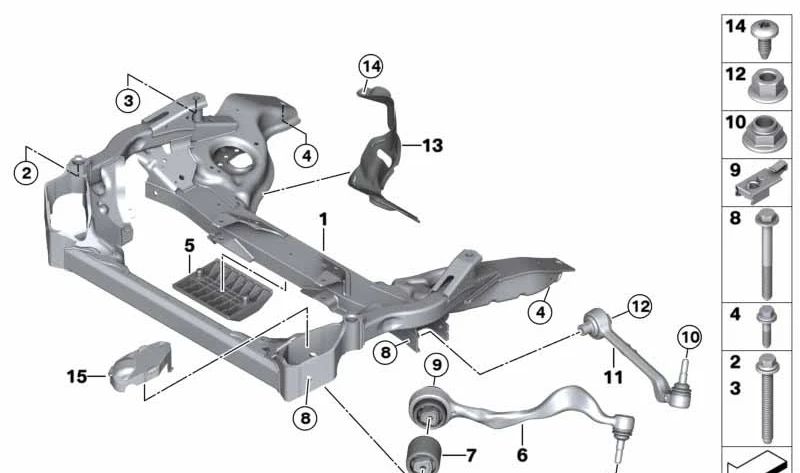 Tapa protectora de tirante delantero derecho OEM 31146785158 para BMW Z4 E89 sDrive18i, sDrive20i, sDrive23i. Modelos compatibles: E89. Original BMW.