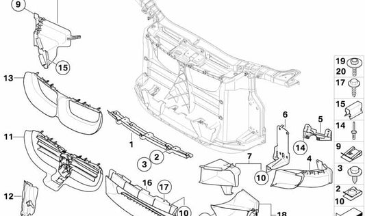 Right front brake air can 51747906806 for BMW E81, E87. Original BMW.