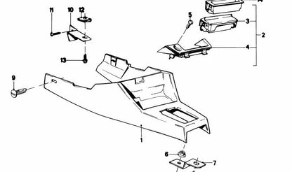 Soporte de fijación OEM 51161904785 para BMW E30. Pieza original BMW compatible con varios compartimentos del salpicadero.