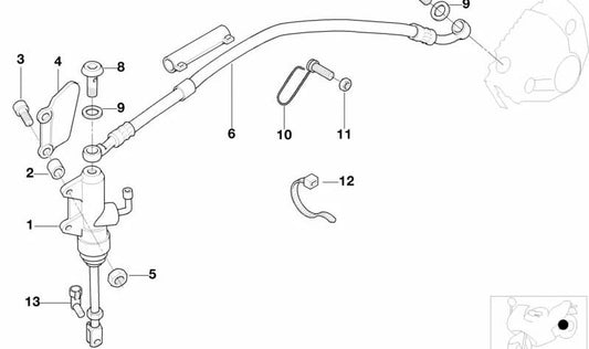 OEM 46717657174 Distanciar BEL para motocicletas BMW F 650 CS, R 1150 R, R 1150 Rockster, R 1150 RT, R 1150 RS ... e muito mais. BMW Motorrad original.
