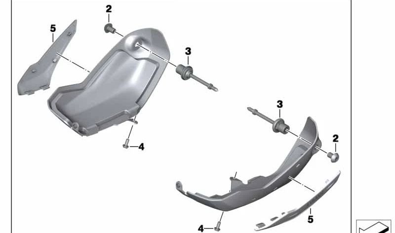 Protección contra roces derecha OEM 77148535748 para motos BMW R1200GS, R1200GS Adventure, R1200RT, R1200R, R1200RS. Original BMW Motorrad.