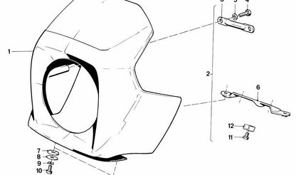 Barra estabilizadora OEM 46631240828 para BMW K1, K100, K100LT, K100RT, K100RS, K1100LT, K1100RS. Original BMW Motorrad.