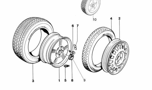 Tapa de cubierta para BMW (OEM 36132200627). Original BMW