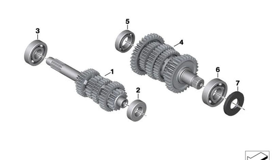Eje de transmisión OEM 23008568647 para BMW Motorrad F 750 GS, F 800 GS, F 850 GS, F 900 GS, F 900 R y F 900 GS Adventure. Original BMW Motorrad.
