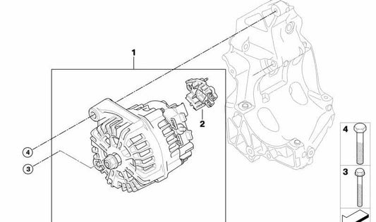 Regulador de alternador OEM 12318510087 para BMW E90, E91, E92, E93, E84, E83. Original BMW.