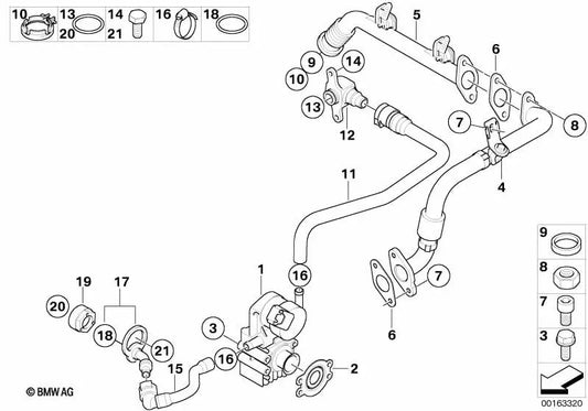 O -ring para BMW E90, E90N, E91, E91N, E92, E92N, E93, E93N, E60N, E61N, F10, F11, E63N, E64N (OEM 1171777813). BMW original