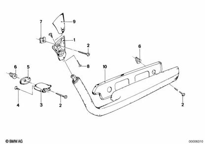 Substâncias da frente esquerda superior para BMW 6 E24 Series (OEM 51411859153). BMW original