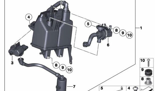 OEM fuel cut valve 16137217034 for BMW X6 E72. Original BMW.
