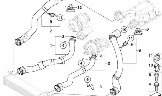 Junta de estanqueidad OEM 11617789170 para BMW E65. Original BMW.