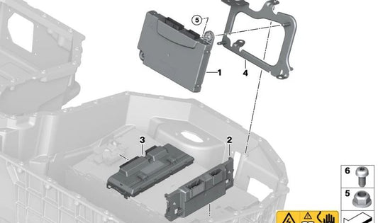 Tuerca hexagonal autoblocante OEM 07119909322 para BMW F45, F30, G20, G21, G30, G31, G11, G12, F48, F39, G01, F15, G05, F85, F16, F86 y MINI F56, F57, F60. Original BMW y MINI.