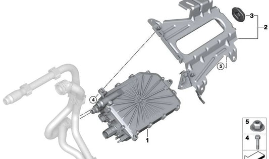 Pasacables de goma OEM 64125A1BE74 para BMW G26E y G26F (Serie 4). Original BMW.