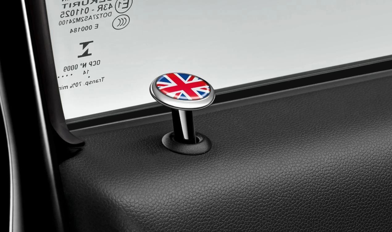 Pasadores de puerta Union Jack OEM 82292406336 para MINI F56, F55, F57, R56, Clubman, Countryman, Cabrio, Coupé, Roadster, Paceman… y más. Original MINI.