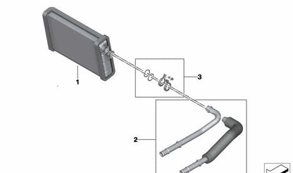 Intercambiador de calor OEM 64119460558 para BMW G05, G06, G07. Original BMW.