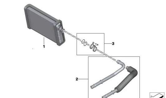 Juego de tuberías OEM 64119361713 para BMW F90, G30, G31, G32, G11, G12, F91, F92, F93, G14, G15, G16. Original BMW.