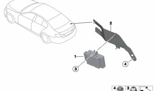 Soporte para unidad de control OEM 16147844051 para BMW F10. Pieza original BMW. Ideal para fijar la centralita de la bomba de combustible.