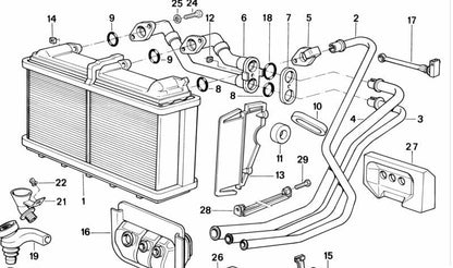 Conducto de aire acondicionado OEM 64118372524 para BMW E34, E32, E31. Original BMW.