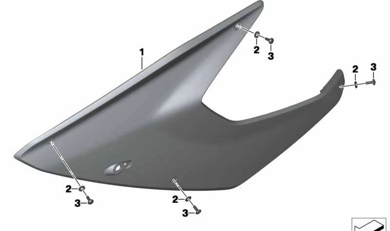 Pieza lateral del carenado izquierdo OEM 46638559295 para motos BMW F 800 GT, F 800 ST, F 800 S (K71). Original BMW Motorrad.