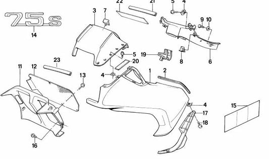 Sheet metal screw OEM 07119907817 for BMW E32, E38. Original BMW.