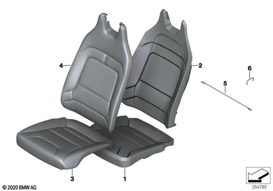 Toca de tampa de backup/couro direito para BMW i01, i01n (OEM 52107365686). BMW original.